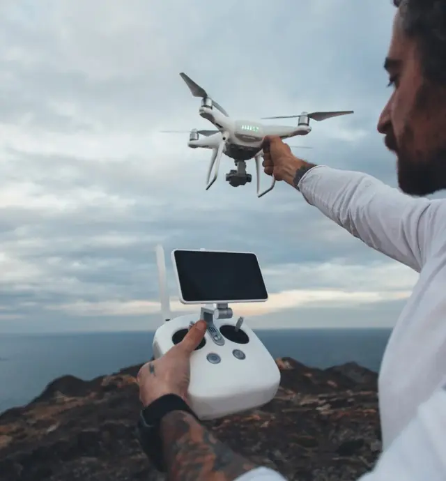 Registro con dron del avance de obra